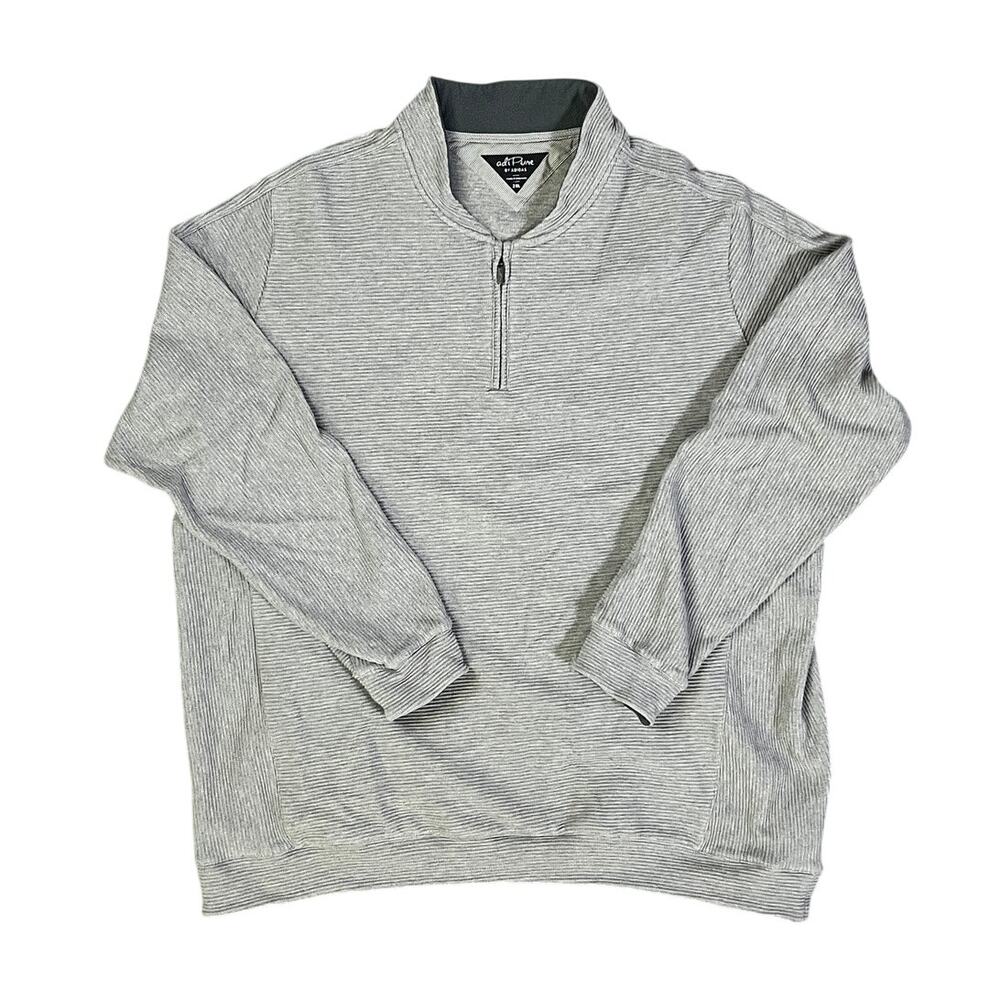 Adidas AdiPure 1/2 Zip Pullover Shirt Mens 2XL Gray Waffle Knit Golf Fleece